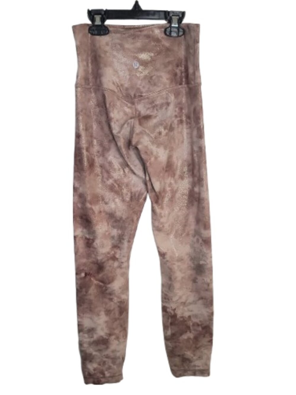 Lululemon Girls Leggings Brown Beige Tie‑Dye High‑Waist Size 4 - Picture 4 of 13
